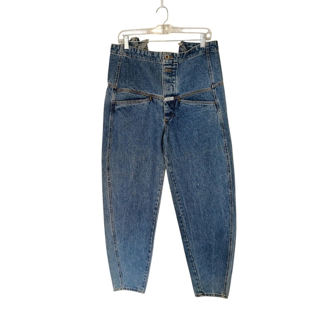 Francois Girbaud Vintage High Waisted Barrel Tapered Denim Jeans Blue 31